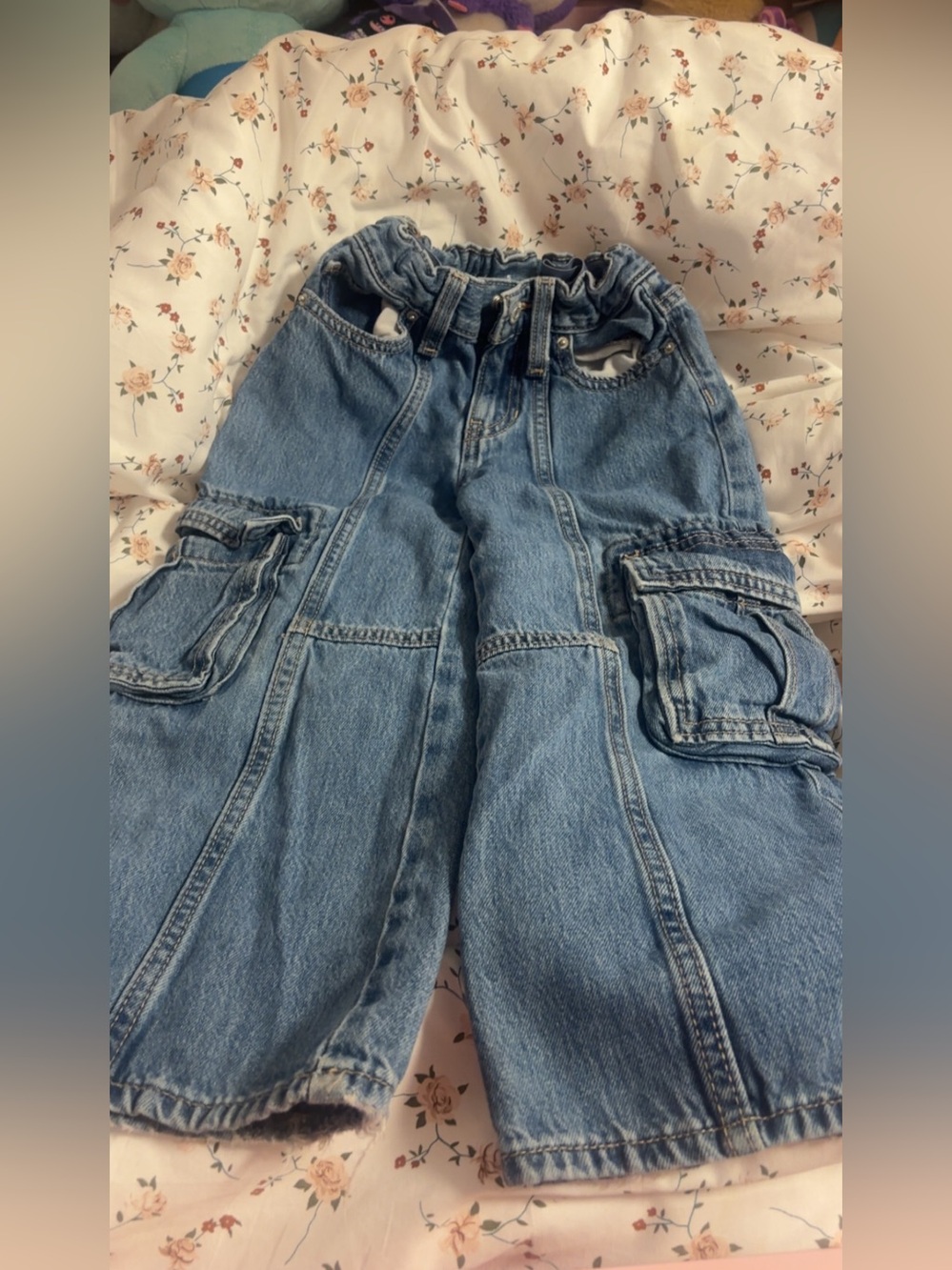 Old Navy Light Blue Cargo Denim Jeans for Kids